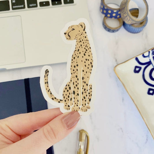 Cheetah Sticker 3.5x2in