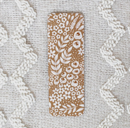 Yellow Floral Bookmark 2x6in